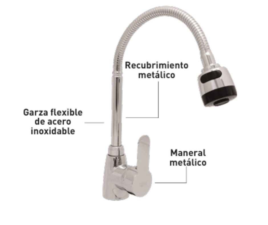 Mezcladora monomando para fregadero